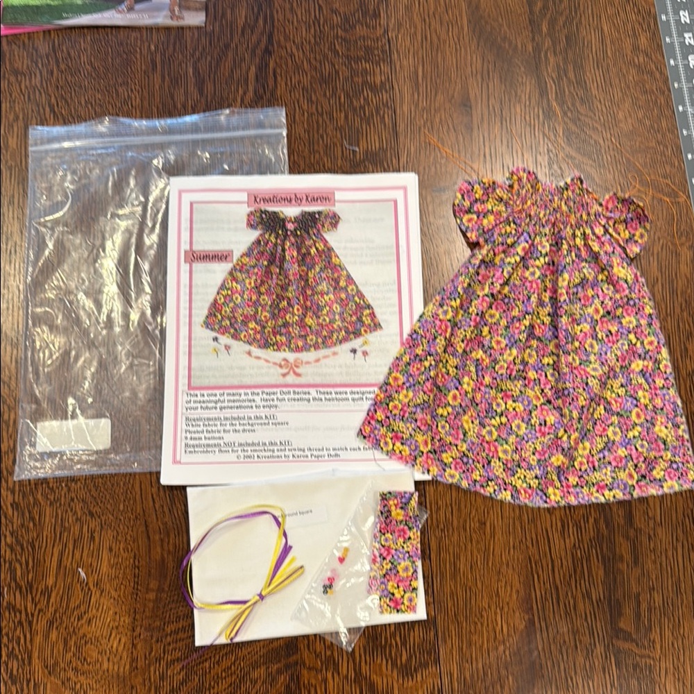 Kreations by Karon- Floral Dress Kit Quilting project - RARE - Hard to find